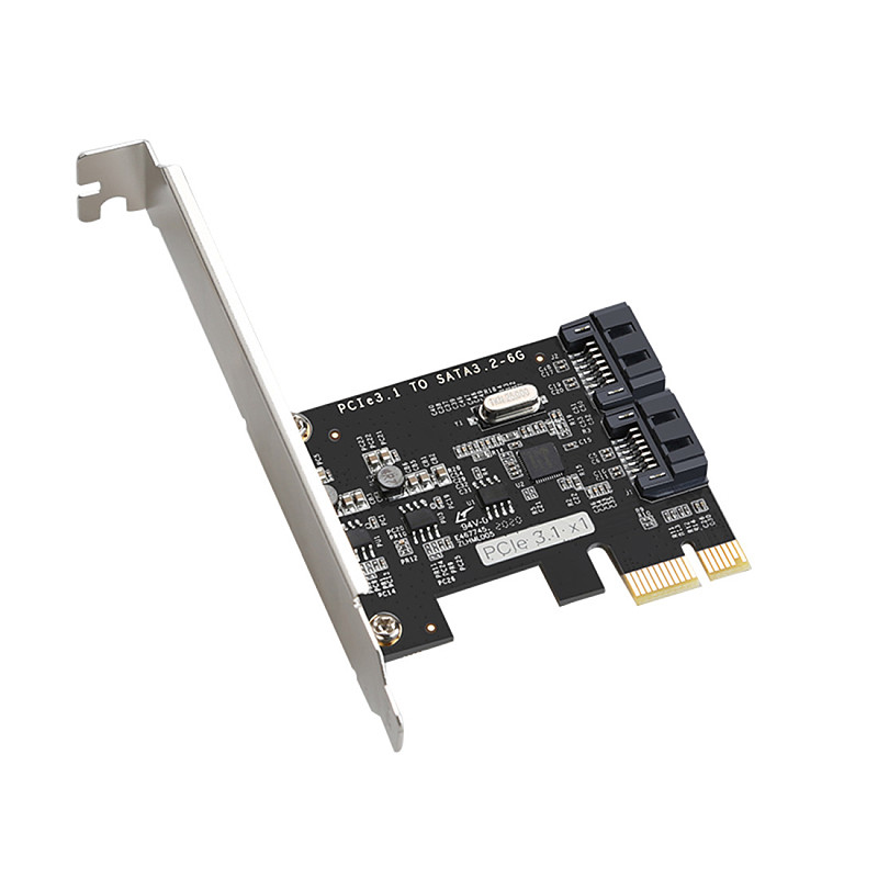 DIEWU Adapter Card PCI-E Adapter Card PCI Express to SATA3.0  2 Port SATA 6Gb/s PCIe STA Controller Card Expansion Controller Card Adapter 