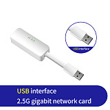 DIEWU USB 3.0 Ethernet Adapter Network Card 2500Mbps 2.5G RJ45 Lan Adapter for Win7/Win8/Win10 Laptop Ethernet USB