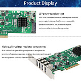DIEWU Best Price supper seed 20G PCI-e to 4 port USB3.0  expansion card PCI-e USB adaptor card