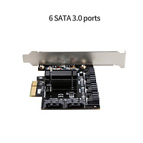 DIEWU 6 Port SATA 6Gb/s PCIe STA Controller Card SATA III  PCI Express x2 Gen 3 Host Card Bracket