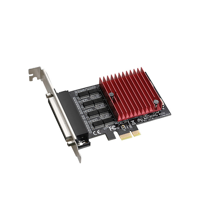 DIEWU 8 Port PCIE to DB9 RS232 Serial Port to PCIE Riser Card Serial Controller Card PCI-E Express Extension Card Converter Adapter