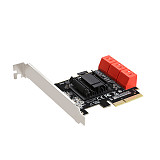 DIEWU 6 Port SATA 6Gb/s PCIe STA Controller Card PCI Express x4  Internal Adapter Converter PCI SATA 3.0 Expansion Card