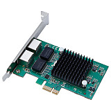 DIEWU 82576 Dual Port Intel Gigabit Network Card Desktop ROS Server PCI-eX1 Expansion Card