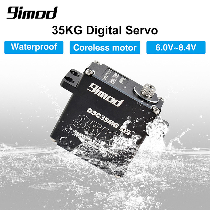 9imod Waterproof Servo DSC35MG 35KG DSC45MG 45KG Aluminum Case Digital Metal Gear HV Coreless Servo for RC Car Truck Crawler Boat Robot DIY