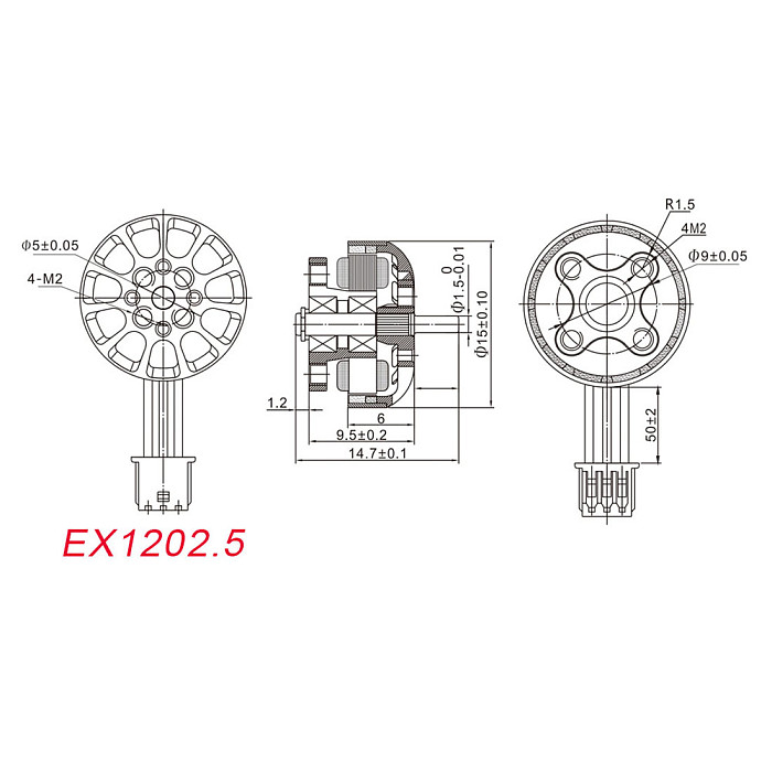 4PCS HAPPYMODEL EX1202.5 1202.5 6400KV 2-3S Brushless Motor 1.5mm CW CCW Crux3 RC FPV Racing Freestyle 3Inch Toothpick Drones