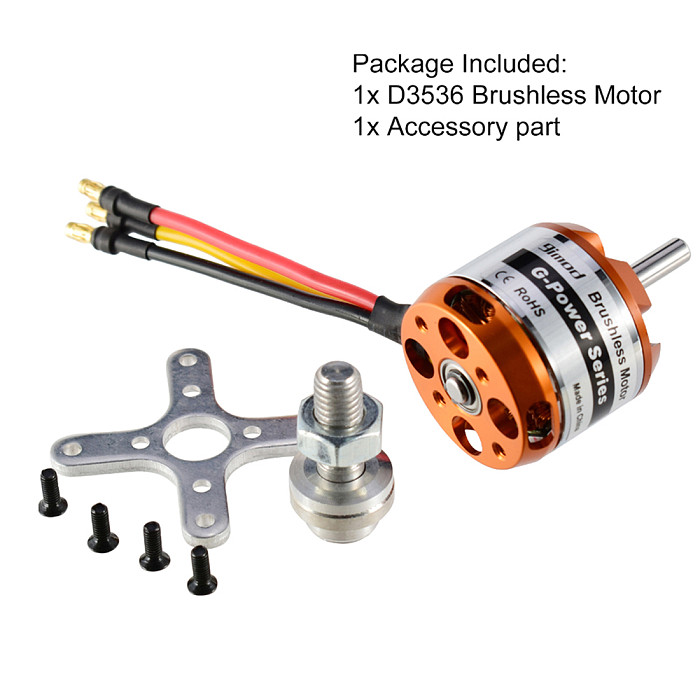 New 9imod D3536 1000KV / 1250KV / 1450KV Brushless Outrunner Motor For Mini Multicopters RC Plane Aircraft