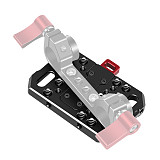 FEICHAO V Port Battery Gusset Quick Release Assembly V Mount Plate With 1/4 3/8 Thread For 15mm Rail Rod Clamp Photography Accessories