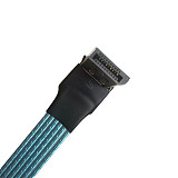 XT-XINTE 15/20cm DP1.4 Port Cable DP to DP Male to Female Extension Cable 90 Degree Right Angle Flat Thin Soft Connection Cable