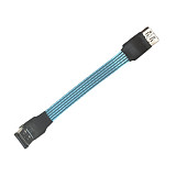 XT-XINTE 15/20cm DP1.4 Port Cable DP to DP Male to Female Extension Cable 90 Degree Right Angle Flat Thin Soft Connection Cable
