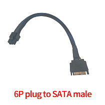 XT-XINTE SATA To 6P / 4D To 6P Graphics Card Power Cable SATA Male To 6Pin PCIe PCI-e PCI Express Adapter Power Supply For GPU Video Card