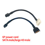 XT-XINTE SATA To 6P / 4D To 6P Graphics Card Power Cable SATA Male To 6Pin PCIe PCI-e PCI Express Adapter Power Supply For GPU Video Card