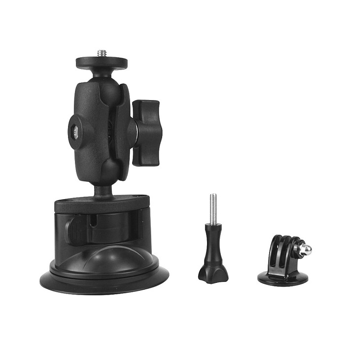 QWINOUT Suction Cup Fixing Holder Car Mount 360 Degree Rotation Mobile Phone Mount For Gopro Hero 10/9/8/7/6/5 Action Camera 3kg Load