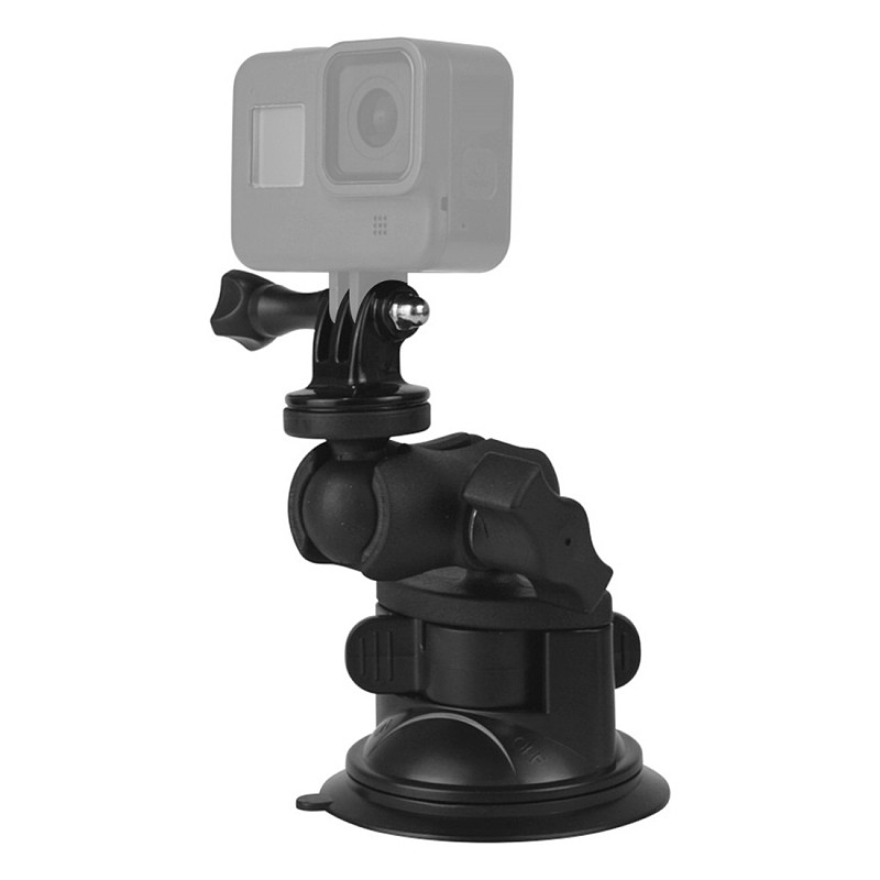 QWINOUT Suction Cup Fixing Holder Car Mount 360 Degree Rotation Mobile Phone Mount For Gopro Hero 10/9/8/7/6/5 Action Camera 3kg Load
