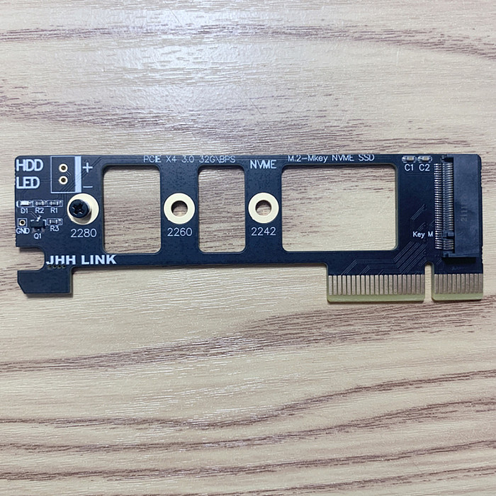 XT-XINTE PCIE 3.0 M.2 key M to PCIe x4 Adapter Card M-Key PCI Express Extension Riser Card 32G/BPS for NVMe 2280 2260 2242 SSD