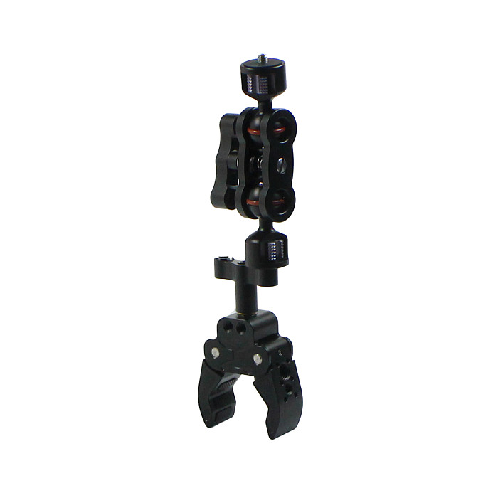 BGNING Upgraded Magic Arm Double 1/4 Ball Head Clamp Articulated Arm Crab Claw Adapter Crab Clamp 3/8 Mounting Light Field Monitor Camera Stand Bracket