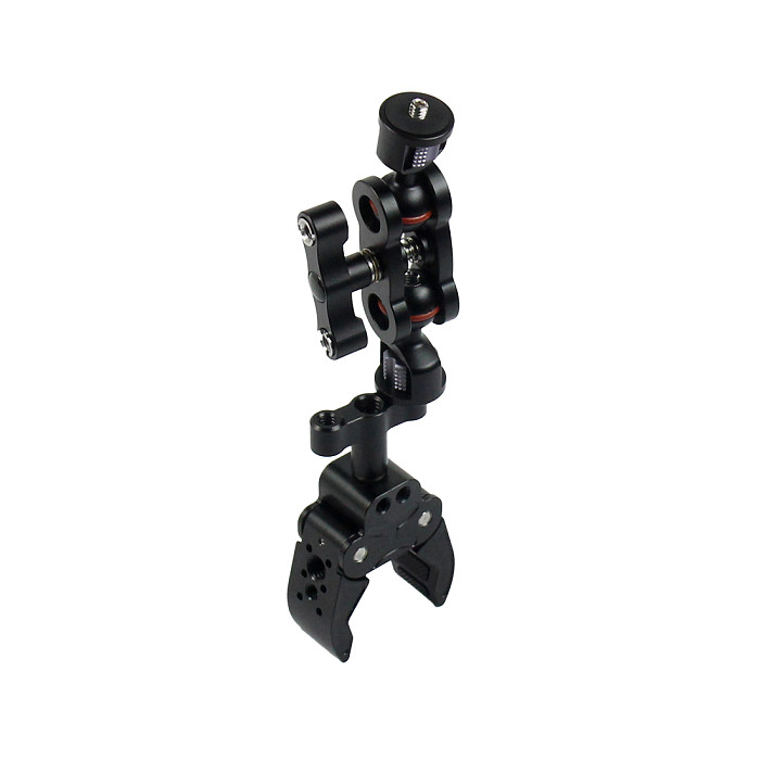 BGNING Upgraded Magic Arm Double 1/4 Ball Head Clamp Articulated Arm Crab Claw Adapter Crab Clamp 3/8 Mounting Light Field Monitor Camera Stand Bracket
