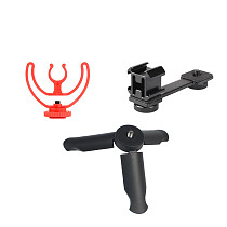 BGNING Microphone Hot Shoe Expansion Stand Stabilizer Desktop Mini Handle Tripod  For Sports Camera
