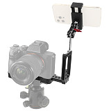 FEICHAO Universal Magic Arm Cylindrical Mobs Hand Bracket 1/4 with Phone Holder L Plate A7R3 for Cameras External Monitors Photography Light