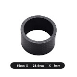 QWINOUT 4PCS Set Bicycle Carbon Fiber Washer 1-1/8  Stem Washer Spacer 28.6mm for MTB Front Fork 5/10/15/20mm Road Bike Accessories