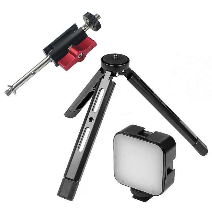 FEICHAO Universal Photographic Light Adapter Bracket with Magic Arm Tripod Selfie Stick for Camera Photography Live Streaming