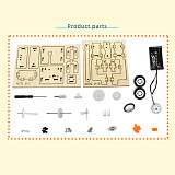 3D Wooden Puzzle Model DIY Handmade Mechanical toys for Children Adult Model Kit Game Assembly Model Car