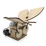 Coloring Mechanical Wooden Butterfly DIY Handmade Educational Assembly Toy Gift Toy Model Material Package for Kids DIY toys