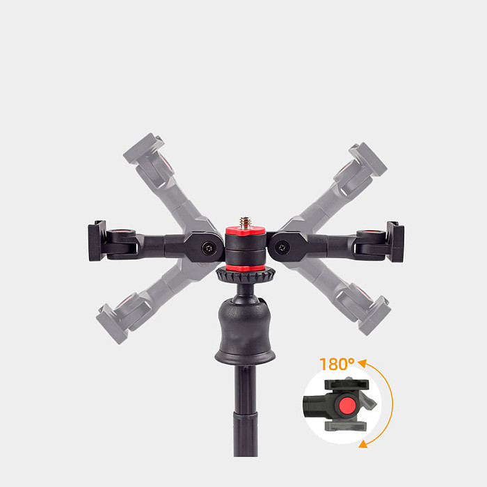 FEICHAO Super Magic Arm Adjustable Magic Articulated Arm with 1/4 Screw Dual Cold Shoe Mount for Monitor LED Light LCD Video DSLR Camera