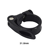 QWINOUT 31.8/34.9mm Bike Seat Clamp Aluminium Alloy Quick Release Mountain for MTB BMX Road Bike Bicycle Seatpost Clamp