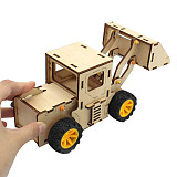 FEICHAO Students Kids DIY Forklift Car Model Physical Experiments Technology Toys for Wood DIY Create Painted Toys