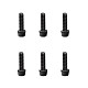 QWINOUT 6Pcs Stainless Steel Bicycle Handlebar Stem Screw M5*18mm Mountain Road Fixed Gear Stem Riser Bolts with Washer