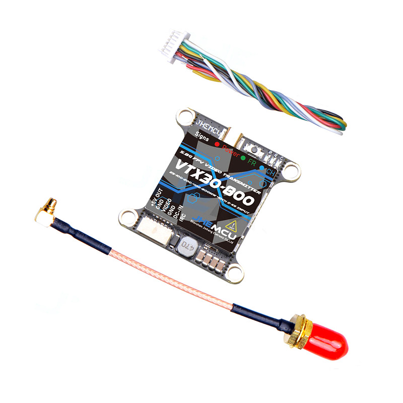 JHEMCU VTX 30-800 2-6S 5.8GHZ IRC Image Transmission 30*30 Hole Pitch For DIY RC FPV Racing Drone