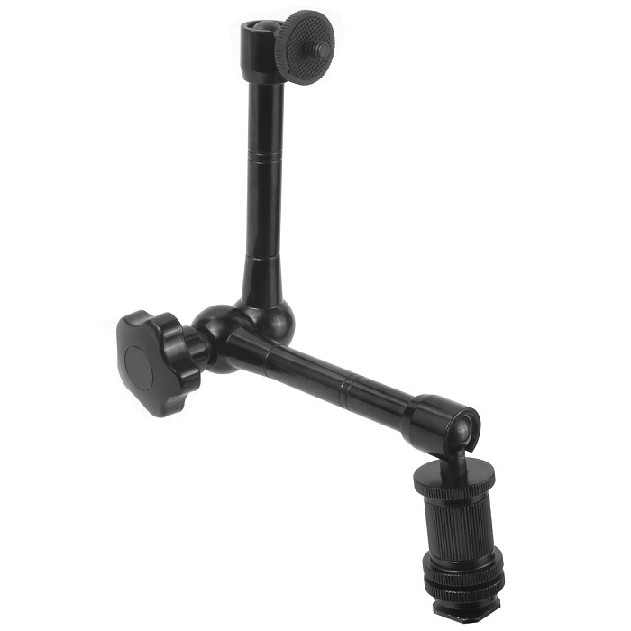 BGNING Friction Articulating Magic Arm Bracket 11Inch with Cold Shoe Connector 1/4  Screw for DSLR Camera LCD Monitor LED Light Holder