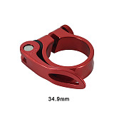QWINOUT 31.8/34.9mm Bike Seat Clamp Aluminium Alloy Quick Release Mountain for MTB BMX Road Bike Bicycle Seatpost Clamp