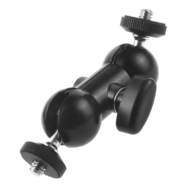 FEICHAO Metal Super Clamp with Double Ball Head Magic Arm Bracket 1/4'' 3/8'' Screw Hole for DSLR Camera Cage Rig Monitor LED Light Mic