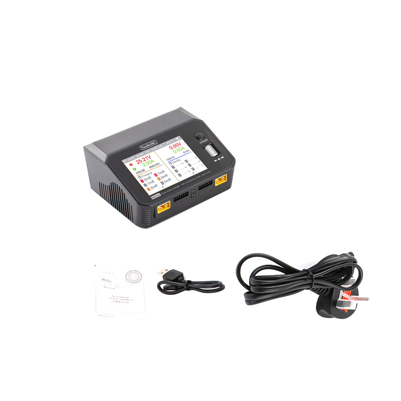 News ToolkitRC M6DAC AC/DC 15A *2 700w dual channel charger for Lipo LiHV LiFe Lion NiMh battery--US/EU plug