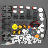 82PCS/Set Plastic Gear Package Kit DIY Gear Assortment Accessories Set for Toy Motor Car Robot Various Gear Axle Belt Bushings
