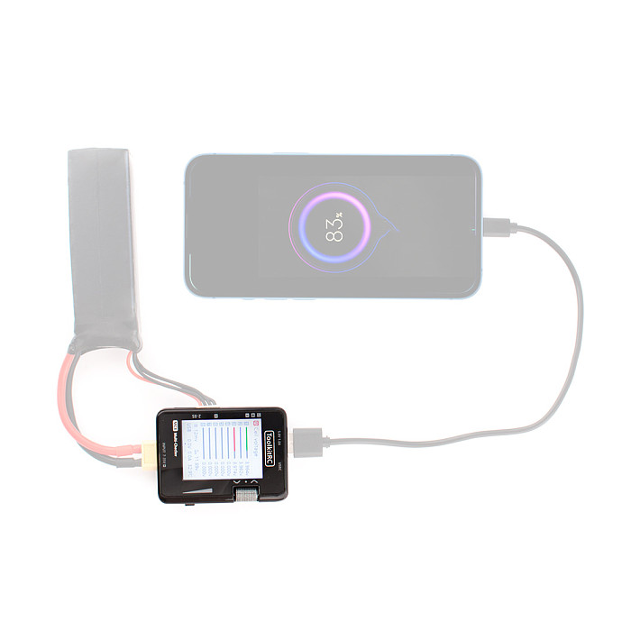 ToolkitRC MC8 Battery Checker LCD Display Digital Battery Capacity Checker Battery Balancer for lipos, ESC Servo Tester Tool