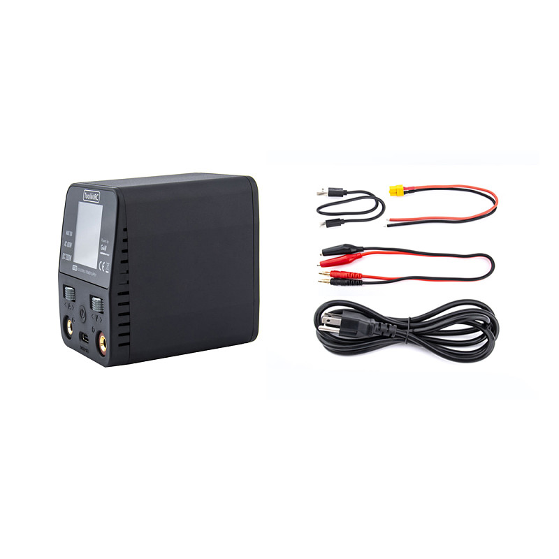 ToolkitRC P200 Mini 30V AC100W DC200W 10A GaN Adjustable Mini Desktop Power Supply USB Output