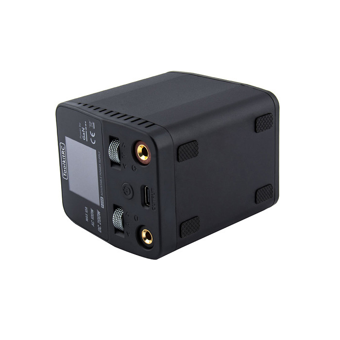 ToolkitRC P200 Mini 30V AC100W DC200W 10A GaN Adjustable Mini Desktop Power Supply USB Output