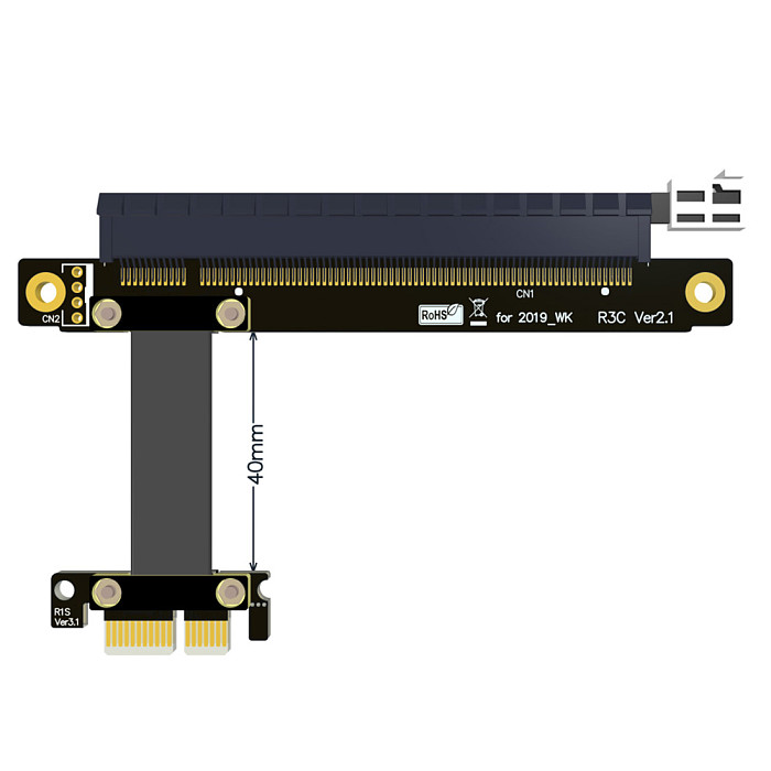 Riser PCI-E 3.0 16x to x1 PCIe x16 x1 PCI Express Graphics Card Extension Cable PCI-E X16 to X1 Signal Transfer Extension Cord