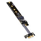 XT-XINTE PCIe 4x to 1x Extension Cable for NVMe M.2 SSD Adapter Board Support PCI-E 3.0 for NVMe M.2 to PCI-E X1 Signal Extension Cord