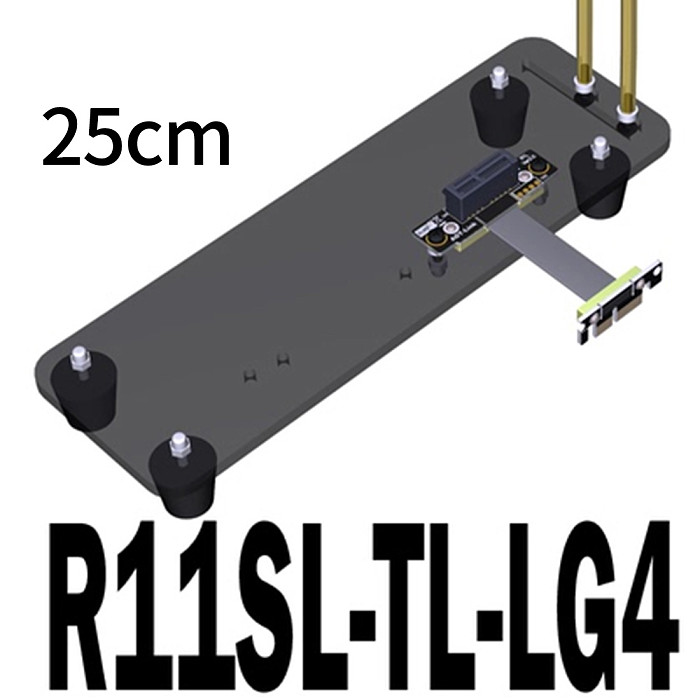 Dual 90Degree Right Angle PCIe 3.0 to x1 Extension Cable R11SL High Speed PCI Express Sound Riser Card Ribbon Extender 8G/bps
