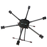 QWinOut T850 6-Axle Carbon Fiber Frame 850mm Un-Assembly Airframe Kit for DIY RC Quadcopter