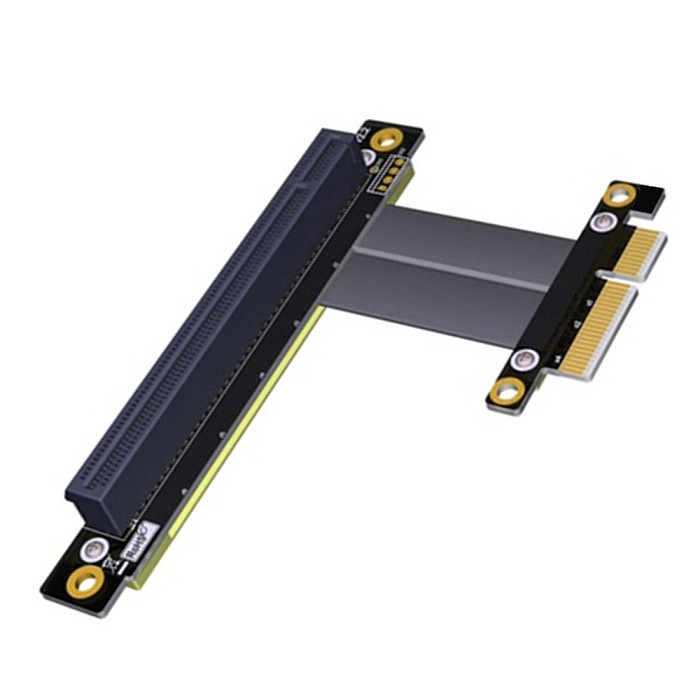 XT-XINTE PCI-E x4 x16 Extension Riser 16x 4x PCIe3.0 GTX1080Ti Graphics SSD RAID Card Extender Conversion Cable Angled 1U PCI-Express
