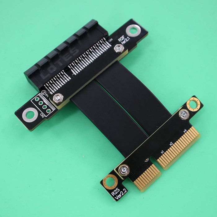 XT-XINTE PCIe 3.0 x4 Male to Female Extension Cable PCI Express Gen3 32G/bps Motherboard Graphics SSD RAID Extender Conversion Riser Card