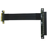 XT-XINTE PCI-E x4 x16 Extension Riser 16x 4x PCIe3.0 GTX1080Ti Graphics SSD RAID Card Extender Conversion Cable Angled 1U PCI-Express