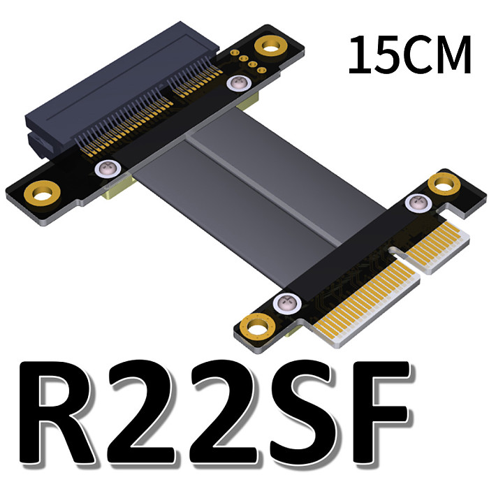 XT-XINTE PCIe 3.0 x4 Male to Female Extension Cable PCI Express Gen3 32G/bps Motherboard Graphics SSD RAID Extender Conversion Riser Card