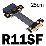 R11SF PCIe 3.0 x1 to x1 PCIE3.0 Extension Cable EMI Shielding 8G/bps High Speed PCI Express Riser Card Extender Ribbon Cable