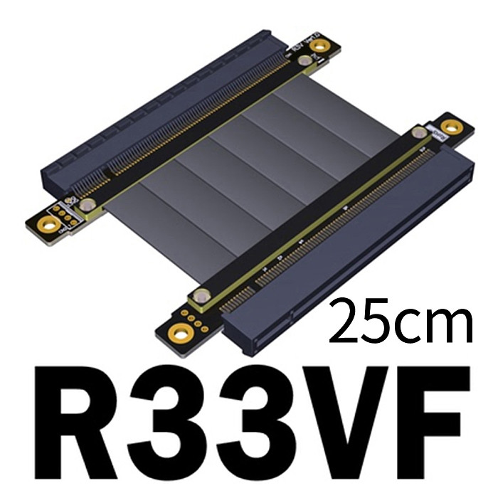 XT-XINTE PCIE X16 Extension Line x16 Male to Male Female to Female Pcie TX-RX Signal-Exchange Cable PCIe3.0x16 Gen3 128G/bps R33 Series