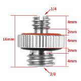 FEICHAO Pack Standard 1/4  to 1/4  3/8  Male Threaded Screw Adapter Converter Tripod Mount for Camera Microphone